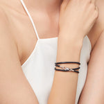 Load image into Gallery viewer, Bracciale Nodo Nero Argento
