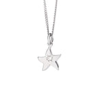 Load image into Gallery viewer, DoDo Collana petit Stella Marina in oro bianco e diamante DCB5011-STARX-DB0OB