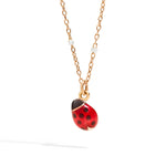 Load image into Gallery viewer, DoDo Collana mini coccinella oro rosa &amp; smalto DCB9001-LADYX-ERO9R