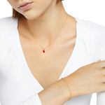 Load image into Gallery viewer, DoDo Collana mini coccinella oro rosa &amp; smalto DCB9001-LADYX-ERO9R