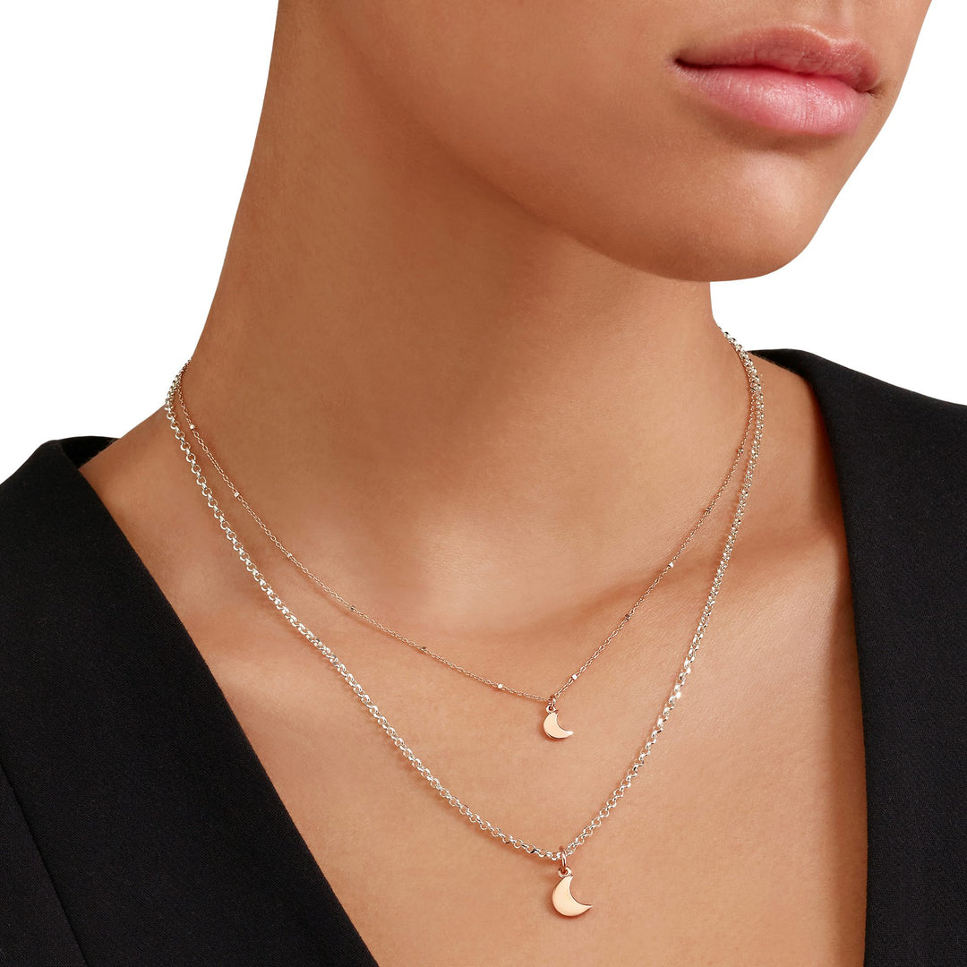 DoDo Collana mini luna oro rosa DCB9003-MOONX-0009R