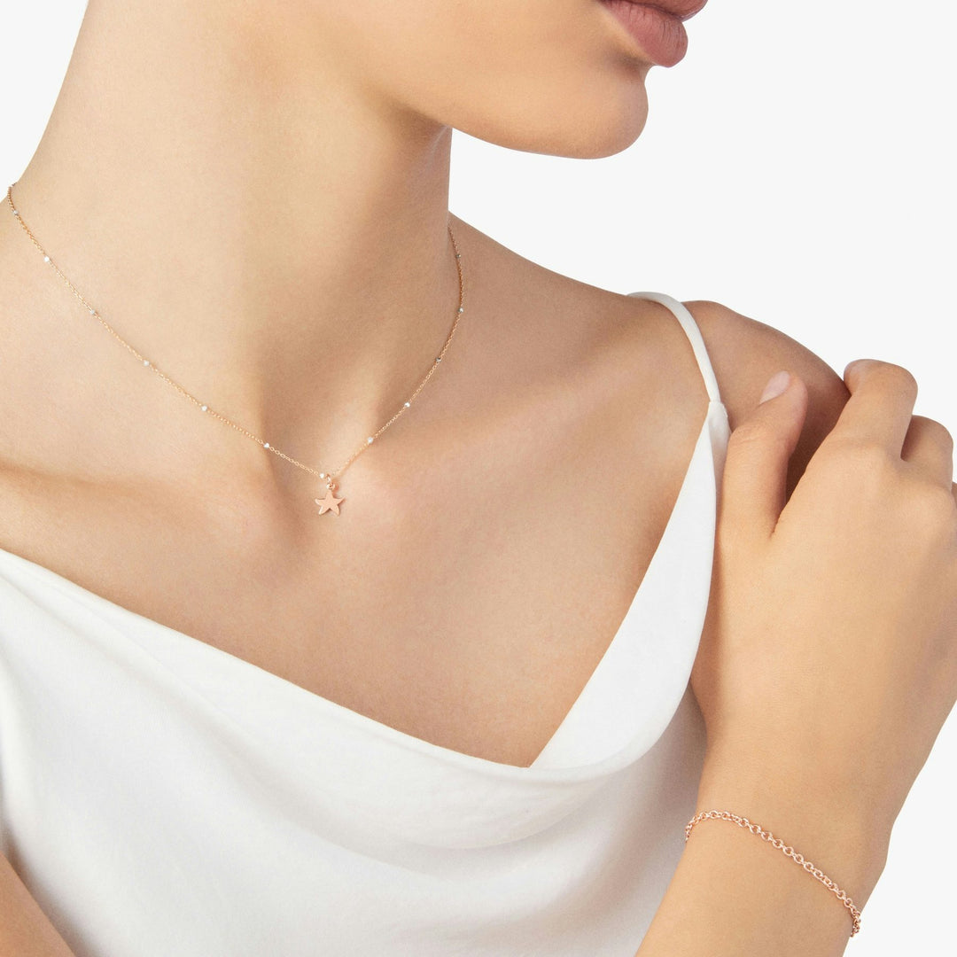 DoDo Collana mini stellina oro rosa DCB9005-STARX-0009R