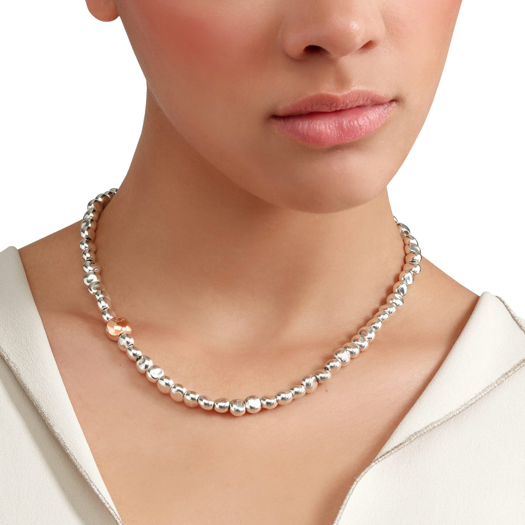 Collana Pepita Argento e Oro Rosa