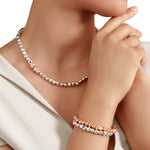 Load image into Gallery viewer, Collana Pepita Argento e Oro Rosa
