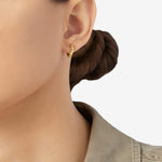 Load image into Gallery viewer, DoDo Orecchino hoop granelli oro giallo DHC3001-GRANX-000OG - oro giallo 18kt