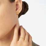 Load image into Gallery viewer, DoDo Orecchino hoop granelli oro giallo DHC3001-GRANX-000OG - oro giallo 18kt