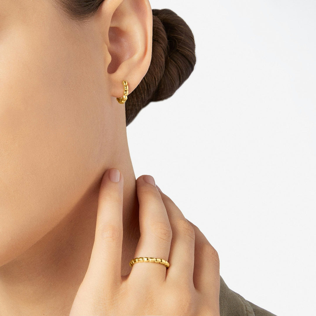 DoDo Orecchino hoop granelli oro giallo DHC3001-GRANX-000OG - oro giallo 18kt