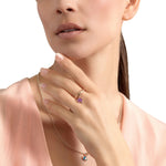 Load image into Gallery viewer, DoDo Ciondolo stellina oro rosa &amp; smalto viola DMC4008-STARS-EPV9R