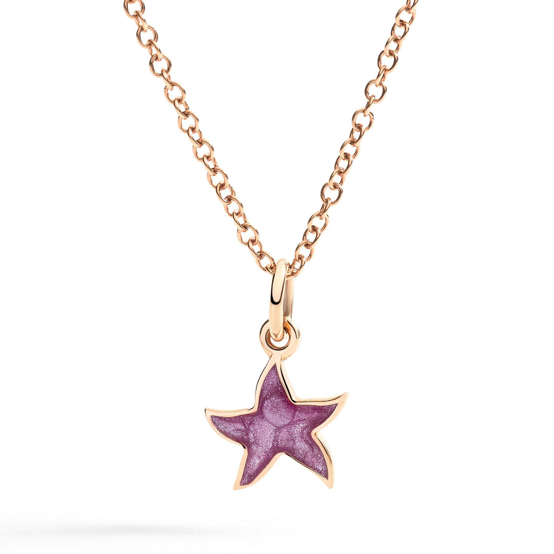 DoDo Ciondolo stellina oro rosa & smalto viola DMC4008-STARS-EPV9R