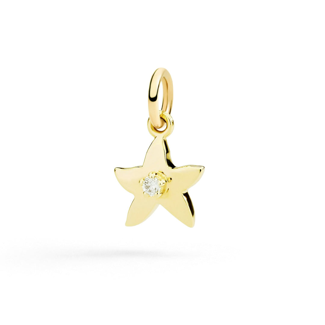 DoDo Ciondolo stellina oro giallo & diamante DMC5017-STARX-DB09G