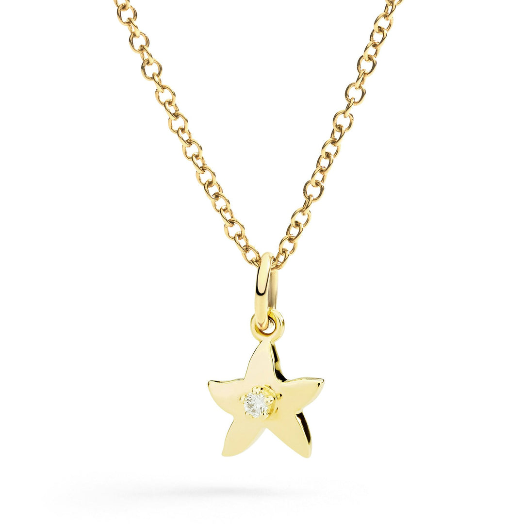DoDo Ciondolo stellina oro giallo & diamante DMC5017-STARX-DB09G