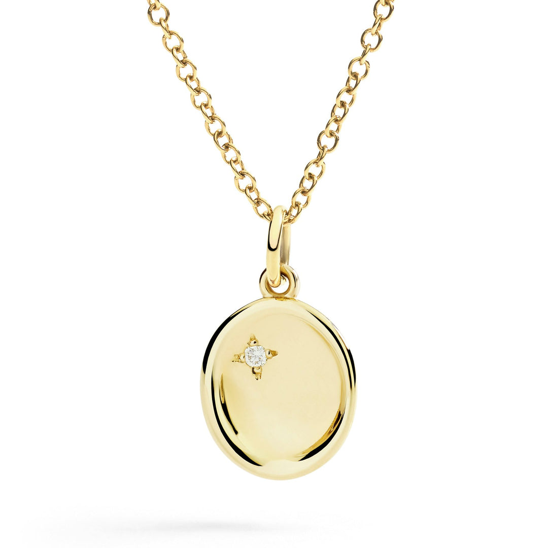 DoDo Ciondolo sigillo oro giallo & diamante DMC5020-SIGNE-DB09G