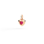 Load image into Gallery viewer, DoDo Ciondolo cuore oro rosa &amp; rubino sintetico