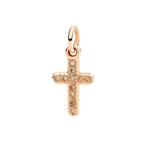 Load image into Gallery viewer, DoDo Ciondolo croce oro rosa e diamanti DMC6008-CROSS-DBR9R
