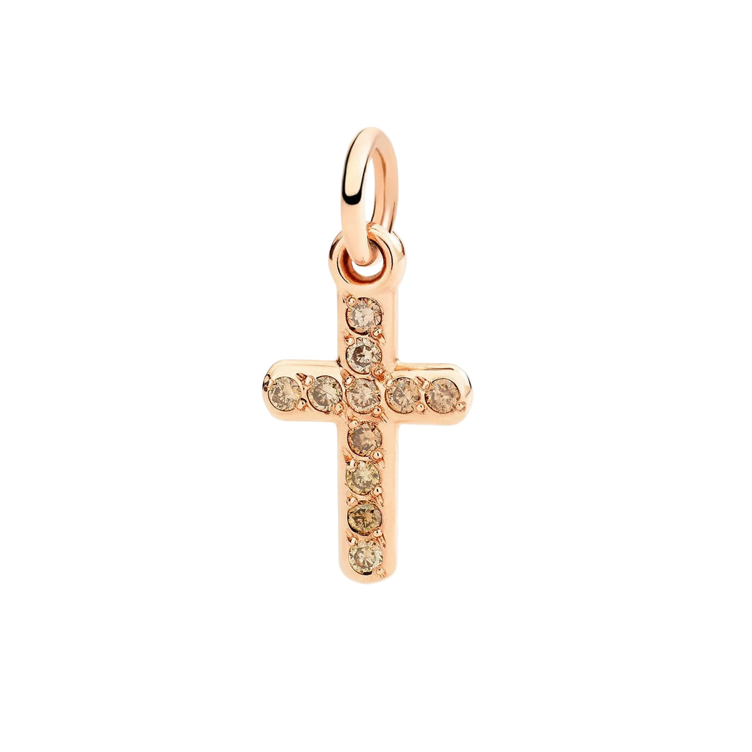 DoDo Ciondolo croce oro rosa e diamanti DMC6008-CROSS-DBR9R