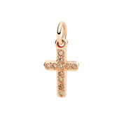 DoDo Ciondolo croce oro rosa e diamanti DMC6008-CROSS-DBR9R