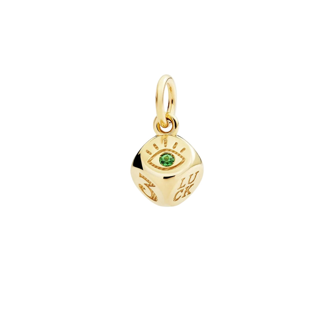 DoDo Ciondolo dado oro giallo & tsavorite DMC6010-DICES-0TZ9G