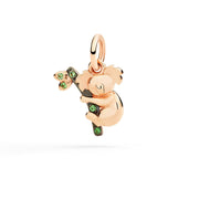 DoDo Ciondolo koala oro rosa e tsavoriti DMC6012-KOALA-0TZ9R