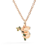 DoDo Ciondolo koala oro rosa e tsavoriti DMC6012-KOALA-0TZ9R