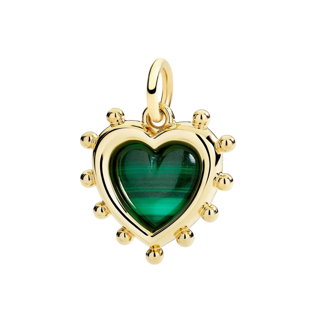 DoDo Ciondolo cuore con malachite DMC6015-HEART-MYA9G