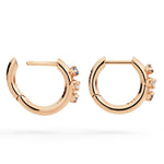 Load image into Gallery viewer, Orecchini Hoop Essen oro rosa con zaffiri e diamanti