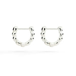 Load image into Gallery viewer, Orecchini Hoop Granelli Argento