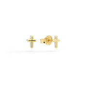 DoDo Orecchini mini stud croce in oro giallo DOC6002-CROSS-0009G