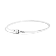 Elegante bracciale rigido DoDo Bangle Essentials in argento 925 con chiusura di sicurezza