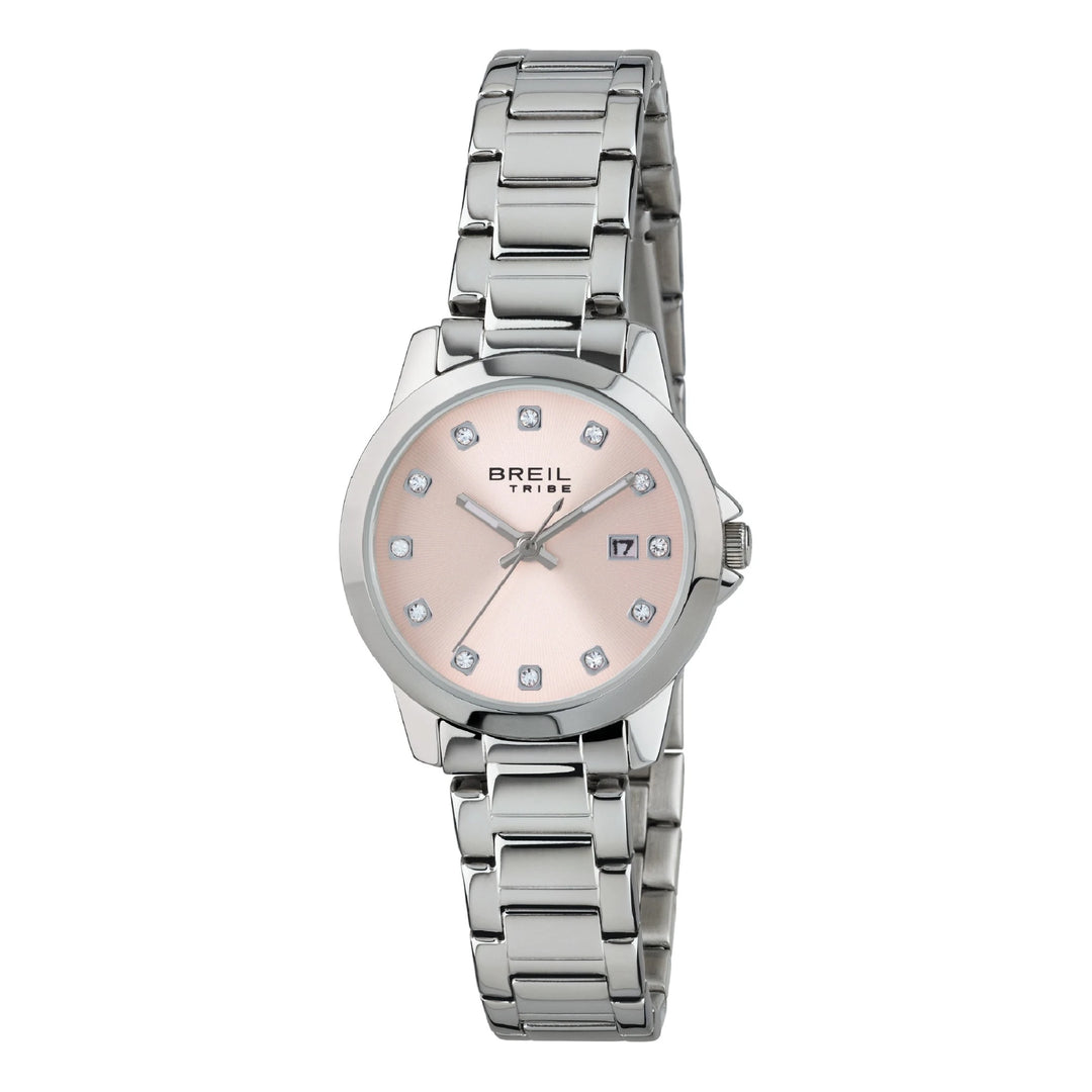 Breil Classic Elegance EW0408 - cassa e bracciale acciaio - quadrante rosa con cristalli