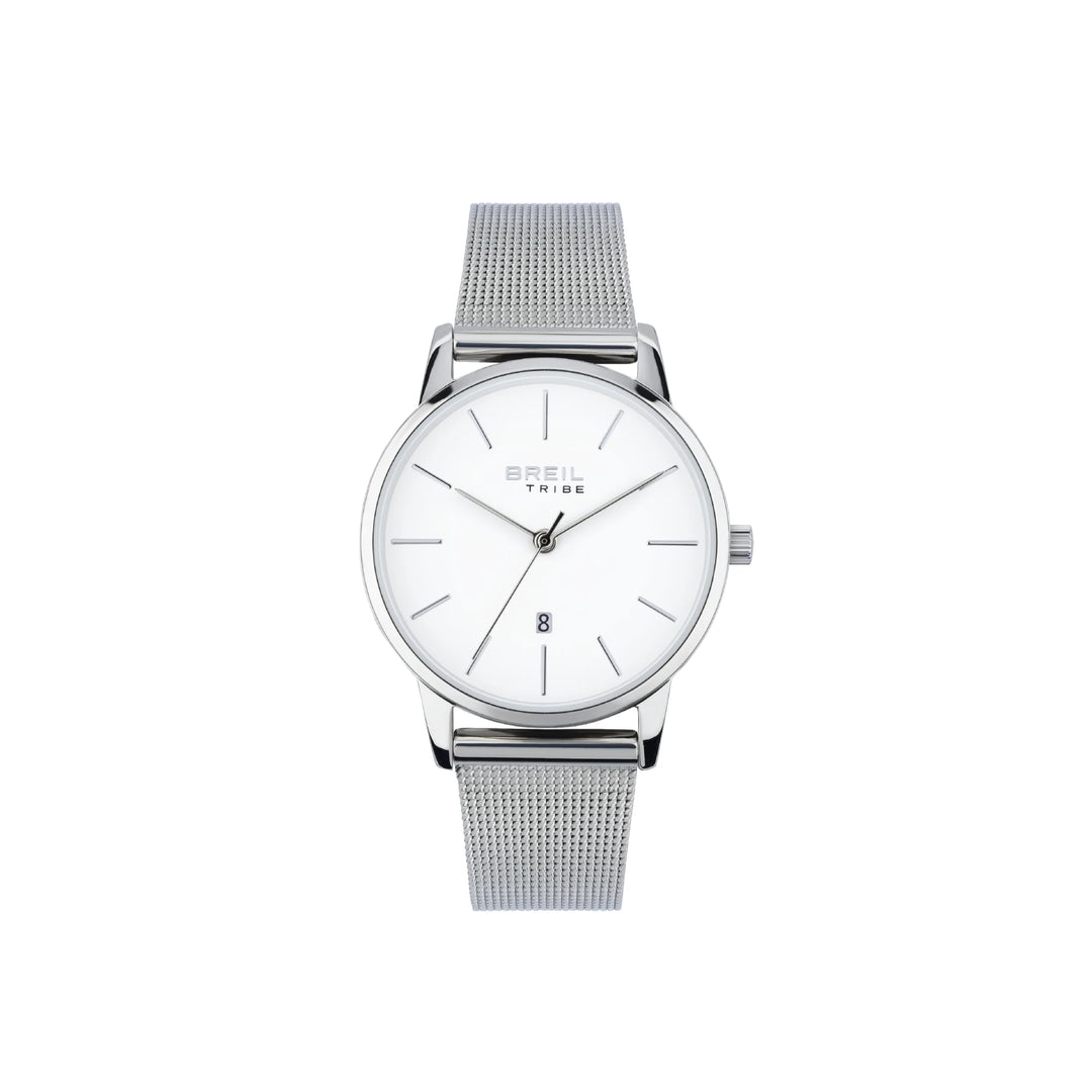 Breil Avery EW0677 - bracciale e cassa acciaio - quadrante bianco con datario