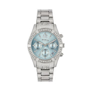 Breil C'est Chic EW0725 - cassa e bracciale acciaio - quadrante azzurro con cronografo e datario