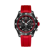 Quadrante rosso con indici luminescenti e datario a finestrella del Breitling Endurance Pro 38X83310D91B2S1.
