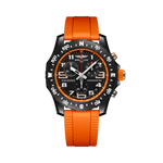 Load image into Gallery viewer, Quadrante nero con indici luminescenti e scala tachimetrica del Breitling Endurance Pro 44 X82310A51B1S2.
