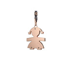 Load image into Gallery viewer, Ciondolo con sagoma Bimba in Oro Rosa