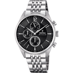 Load image into Gallery viewer, Quadrante argento semplice con indici a bastone, datario a ore 3 e lancette sottili argentate dell&#39;orologio Festina Mademoiselle
