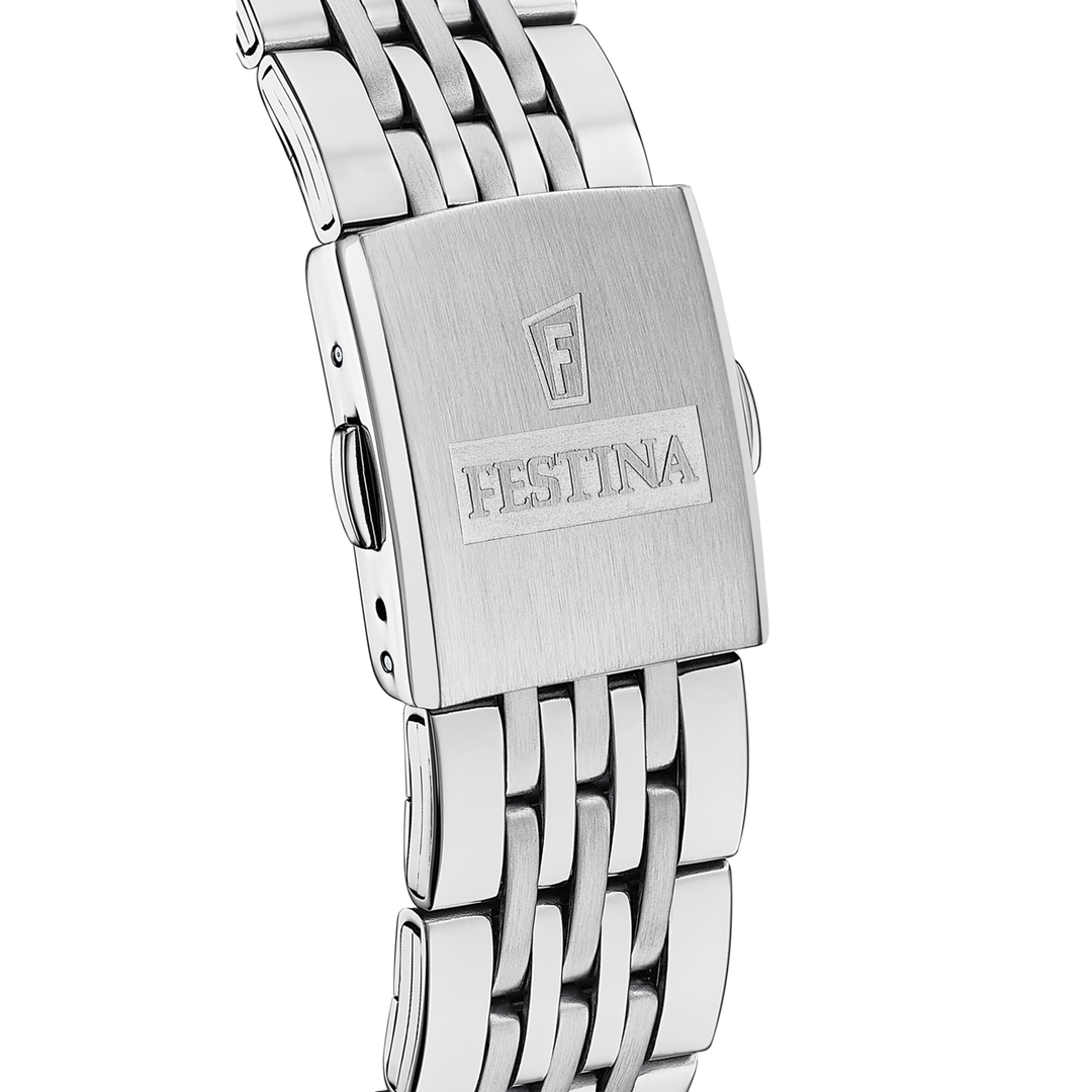 Cassa rotonda in acciaio inox da 32 mm con vetro minerale e corona liscia dell'orologio Festina Mademoiselle