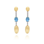 Load image into Gallery viewer, Orecchini &quot;Dancing Azure&quot; Pendenti con Boules e Topazio London Blu
