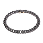 Load image into Gallery viewer, MANO|J Bracciale in titanio, diamanti black e oro rosso GROUBRTBSN
