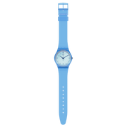 Swatch Swan Ocean SGS165 - cassa azzurra in plastica - cinturino azzurro in silicone - quadrante turchese