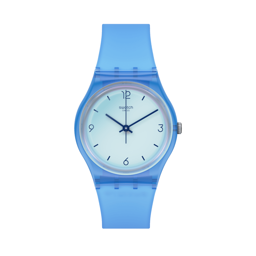 Swatch Swan Ocean SGS165 - cassa azzurra in plastica - cinturino azzurro in silicone - quadrante turchese