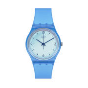 Swatch Swan Ocean SGS165 - cassa azzurra in plastica - cinturino azzurro in silicone - quadrante turchese