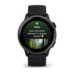 Load image into Gallery viewer, Display AMOLED da 1,2 pollici del Garmin Vivoactive 6 con interfaccia touchscreen a colori e dati attività fisica in evidenza
