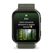 Display AMOLED da 2 pollici del Garmin Venu X1 con interfaccia touchscreen a colori e dati fitness in evidenza