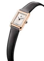 Load image into Gallery viewer, Baume &amp; Mercier Hampton 10861 - cassa acciaio doraro - cinturino pelle nero - quadrante colore argento caldo 