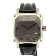 HAMILTON Lloyd Automatic H001000135 NOS - cassa acciaio - cinturino pelle nera - quadrante grigio con datario