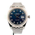 Load image into Gallery viewer, ROLEX Datejust II 41mm ref. 126334 - bracciale e cassa acciaio - quadrante blu con diamanti e datario