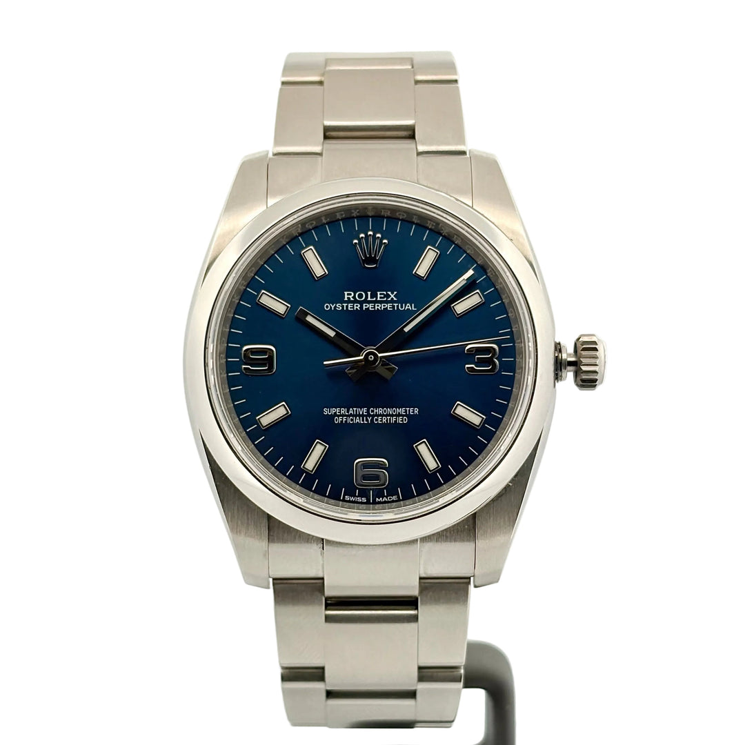 ROLEX Oyster Perpetual Airking 34mm blu Ref. 114200 - bracciale e cassa acciaio - quadrante blu