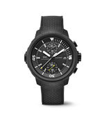 Load image into Gallery viewer, IWC Aquatimer Chronograph Edition «Galapagos Islands» IW379502 con cassa rivestita in caucciù da 45 mm e quadrante nero luminescente.
