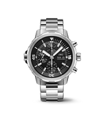 Load image into Gallery viewer, IWC Aquatimer Chronograph IW376804 con cassa in acciaio da 44 mm e quadrante nero con elementi luminescenti.
