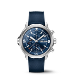 Load image into Gallery viewer, IWC Aquatimer Chronograph IW376806 con cassa acciaio 44 mm e quadrante blu con dettagli luminescenti.
